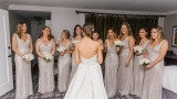 Bride and bridesmaids first look